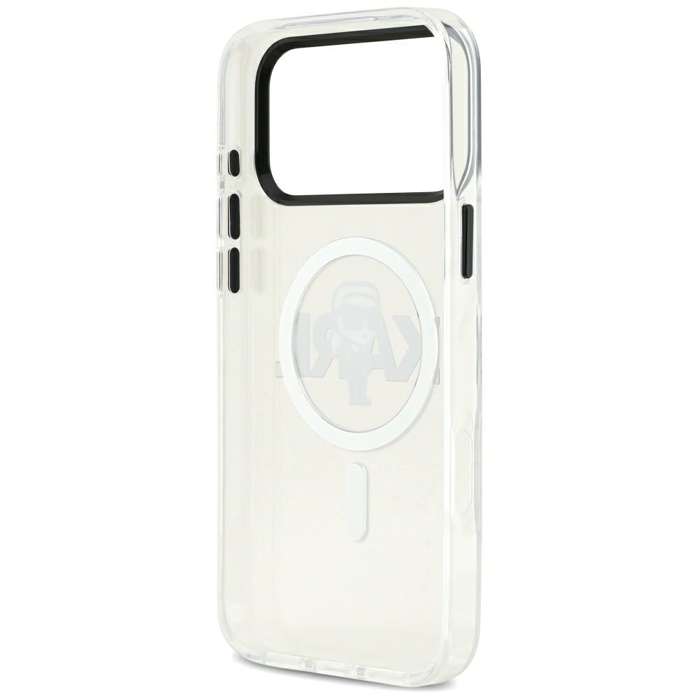 MagSafe Case for Apple iPhone 17 Pro Max, Karl Lagerfeld, IML Sketch Logo Karl, Transparent