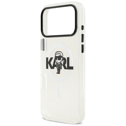 MagSafe Case for Apple iPhone 17 Pro Max, Karl Lagerfeld, IML Sketch Logo Karl, Transparent