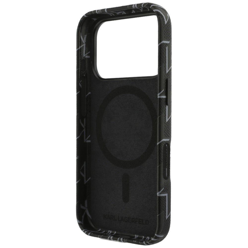 MagSafe Case for Apple iPhone 17 Pro Max, Karl Lagerfeld, KL Monogram Logo, Black