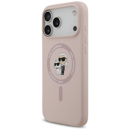 MagSafe Case for Apple iPhone 17 Pro Max, Karl Lagerfeld, Ring Karl & Choupette, Pink