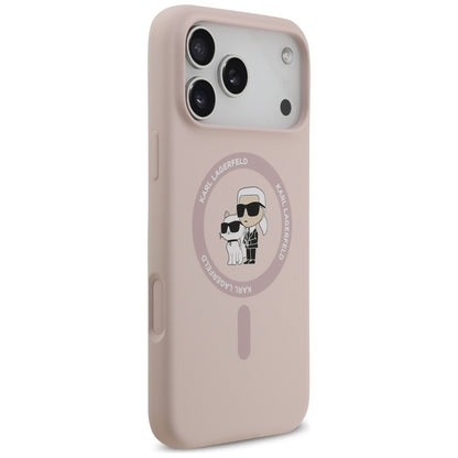 MagSafe Case for Apple iPhone 17 Pro Max, Karl Lagerfeld, Ring Karl & Choupette, Pink