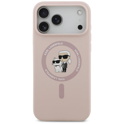 MagSafe Case for Apple iPhone 17 Pro Max, Karl Lagerfeld, Ring Karl & Choupette, Pink