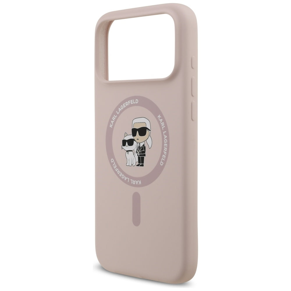 MagSafe Case for Apple iPhone 17 Pro Max, Karl Lagerfeld, Ring Karl & Choupette, Pink