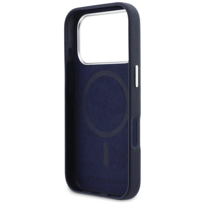 MagSafe Case for Apple iPhone 17 Pro Max, Karl Lagerfeld, Saffiano Karl & Choupette Pins, Blue