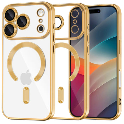 MagSafe Case for Apple iPhone 17 Pro Max, Techsuit, Luxury Crystal, Gold