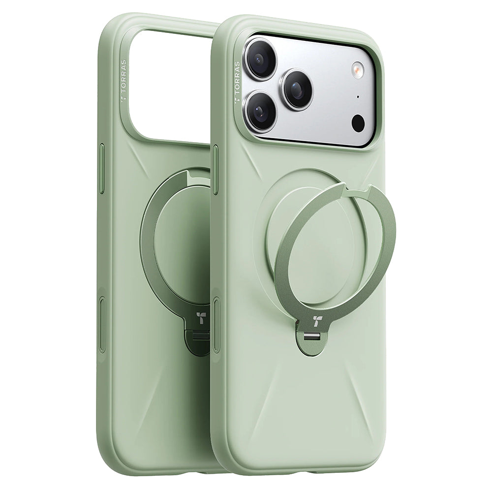 MagSafe Case for Apple iPhone 17 Pro Max, Torras, QPRO Silicone, Matcha Green