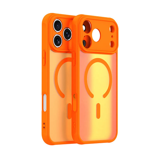 MagSafe Case for Apple iPhone 17 Pro, Techsuit, HaloFrost II, Orange