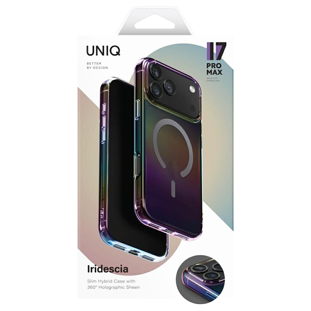 MagSafe Case for Apple iPhone 17 Pro, UNIQ, Iridescia MagClick, Aurora