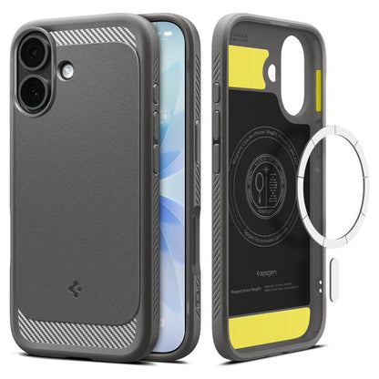 MagSafe Case for Apple iPhone 17, Spigen, Rugged Armor, Gray