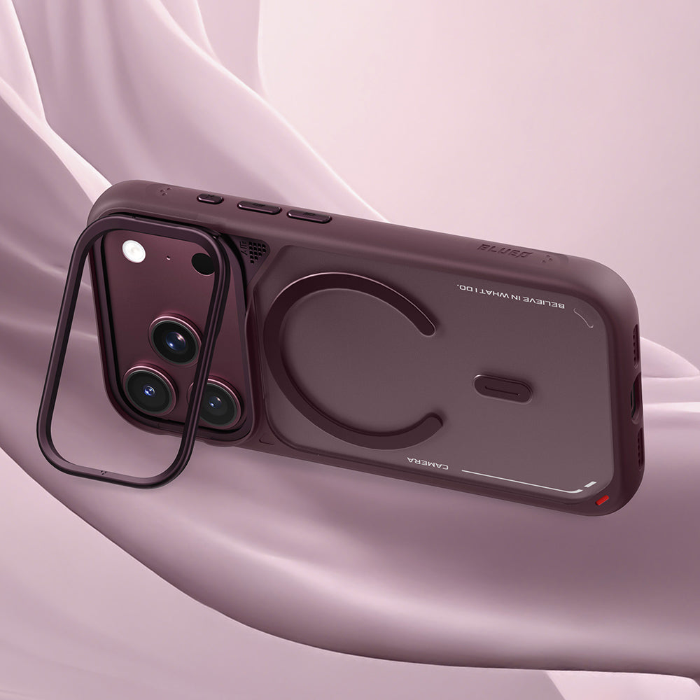 MagSafe Case for Apple iPhone 18 Pro / 17 Pro, Blueo, Heat Dissipation Stand, Satin Orange