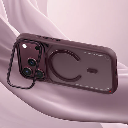 MagSafe Case for Apple iPhone 18 Pro / 17 Pro, Blueo, Heat Dissipation Stand, Satin Burgundy
