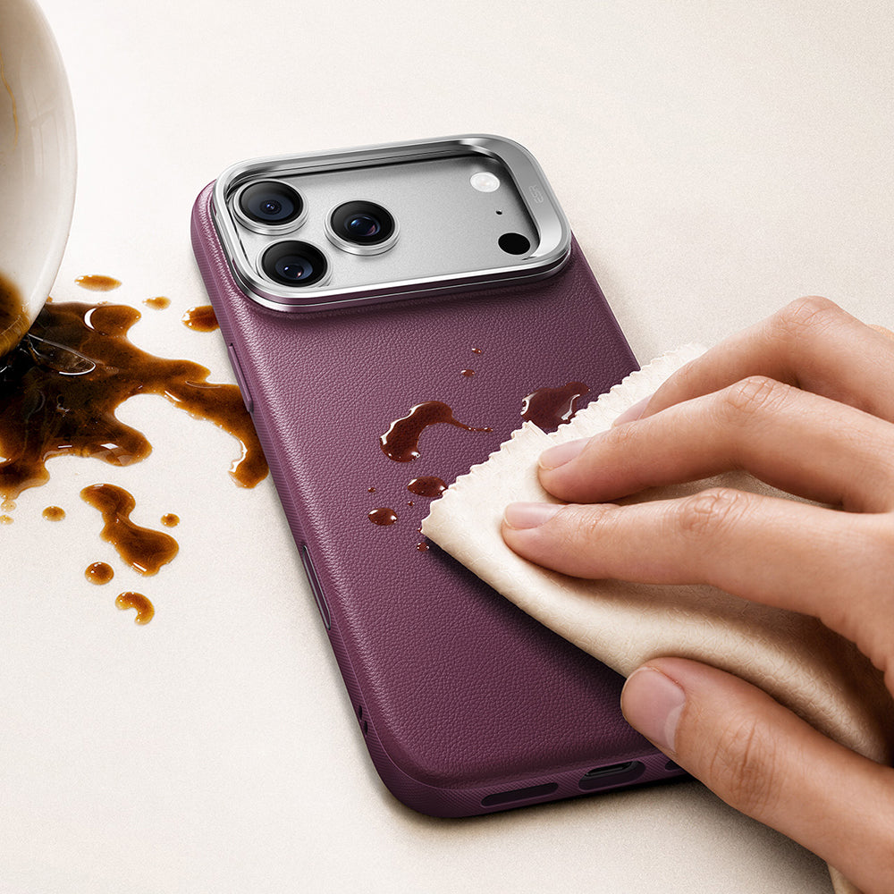 MagSafe Case for Apple iPhone 18 Pro / 17 Pro, ESR, Atelier with Kickstand, Dark Satin Burgundy