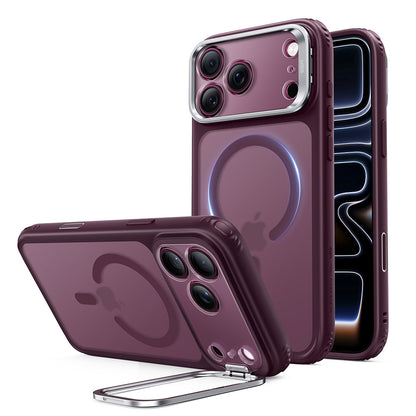 MagSafe Case for Apple iPhone 18 Pro / 17 Pro, ESR, Classic Hybrid Kickstand, Dark Satin Burgundy