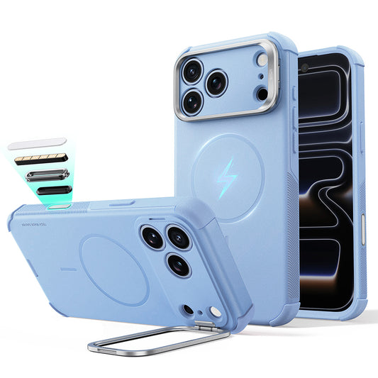 MagSafe Case for Apple iPhone 18 Pro / 17 Pro, ESR, Cyber Armor Kickstand, Blue