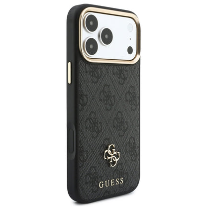 MagSafe Case for Apple iPhone 18 Pro / 17 Pro, Guess, 4G Cardslot & Big Strap, Black