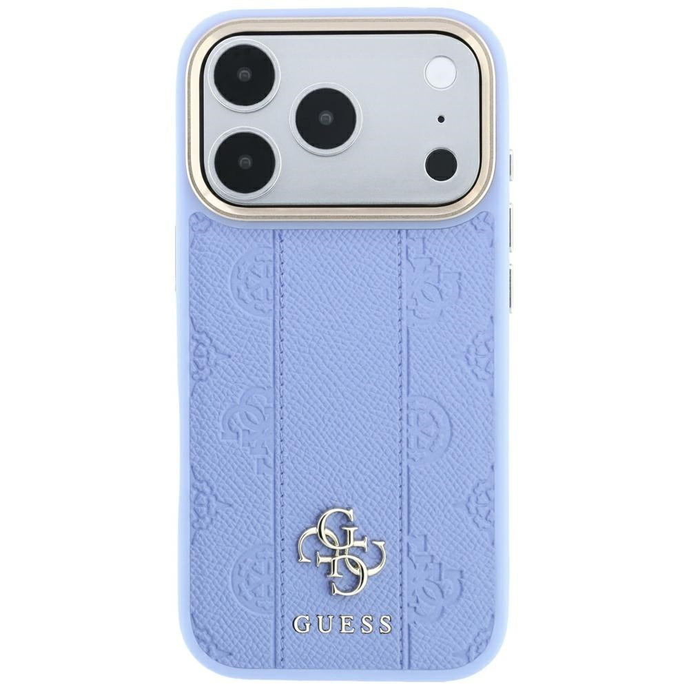 MagSafe Case for Apple iPhone 18 Pro / 17 Pro, Guess, Stripe Peony 4G, Blue