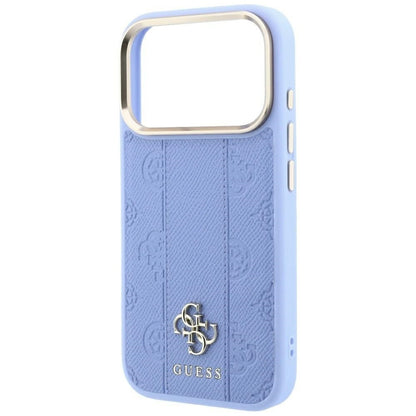 MagSafe Case for Apple iPhone 18 Pro / 17 Pro, Guess, Stripe Peony 4G, Blue