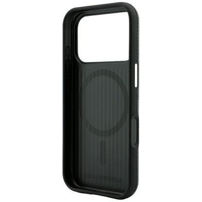 MagSafe Case for Apple iPhone 18 Pro / 17 Pro, Karl Lagerfeld, Grained Embossed Ring, Black
