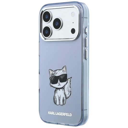 MagSafe Case for Apple iPhone 18 Pro / 17 Pro, Karl Lagerfeld, IML Choupette Body Sketch Print, Blue