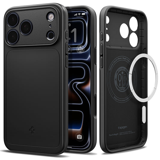 MagSafe Case for Apple iPhone 18 Pro / 17 Pro, Spigen, Thin Fit, Black ACS12144