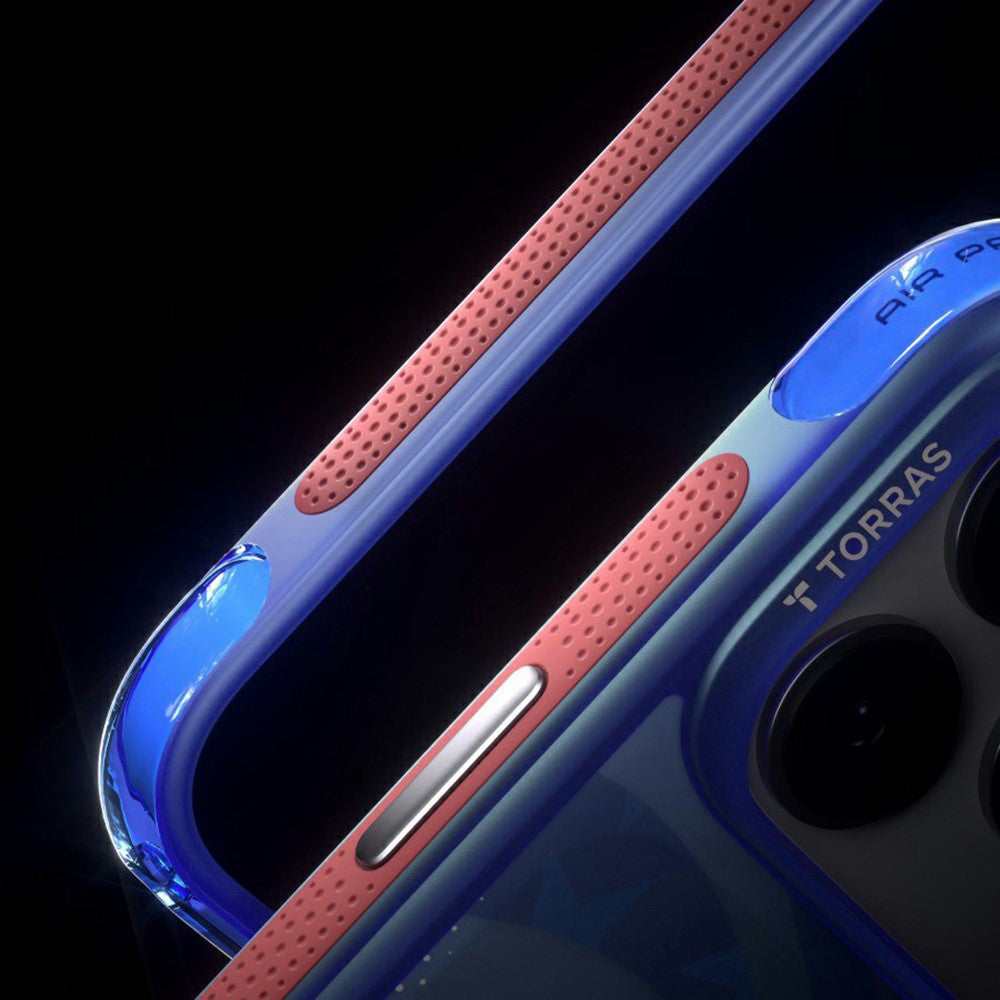 MagSafe Case for Apple iPhone 18 Pro / 17 Pro, Torras, Ostand Q3 Air Football, Blue