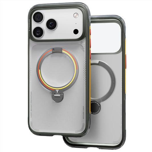 MagSafe Case for Apple iPhone 18 Pro / 17 Pro, Torras, Ostand Q3 Air Football, Gray