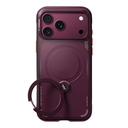 MagSafe Case for Apple iPhone 18 Pro / 17 Pro, Torras, Ostand Q3 Air, Purple
