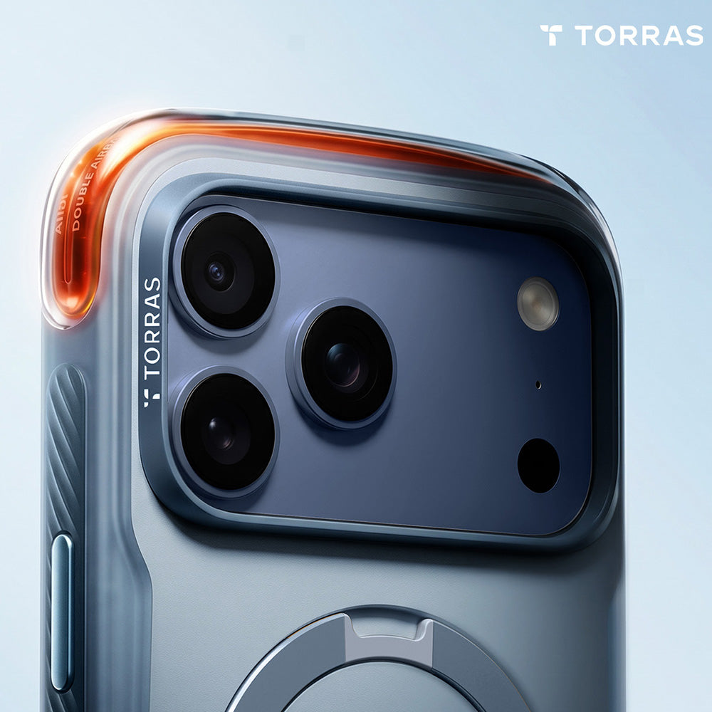MagSafe Case for Apple iPhone 18 Pro / 17 Pro, Torras, Ostand Q3 Air Pro, Blue