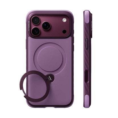 MagSafe Case for Apple iPhone 18 Pro / 17 Pro, Torras, Ostand Q3 Rugged, Purple