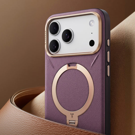 MagSafe Case for Apple iPhone 18 Pro / 17 Pro, Torras, QPRO Leather, Purple