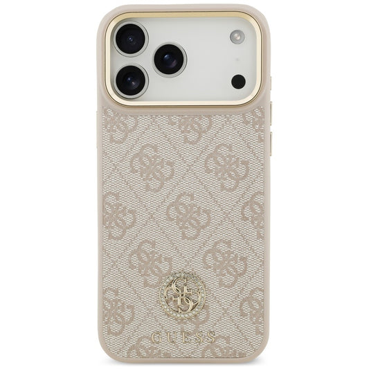 MagSafe Case for Apple iPhone 18 Pro Max / 17 Pro Max, Guess, 4G Strass Logo, Pink
