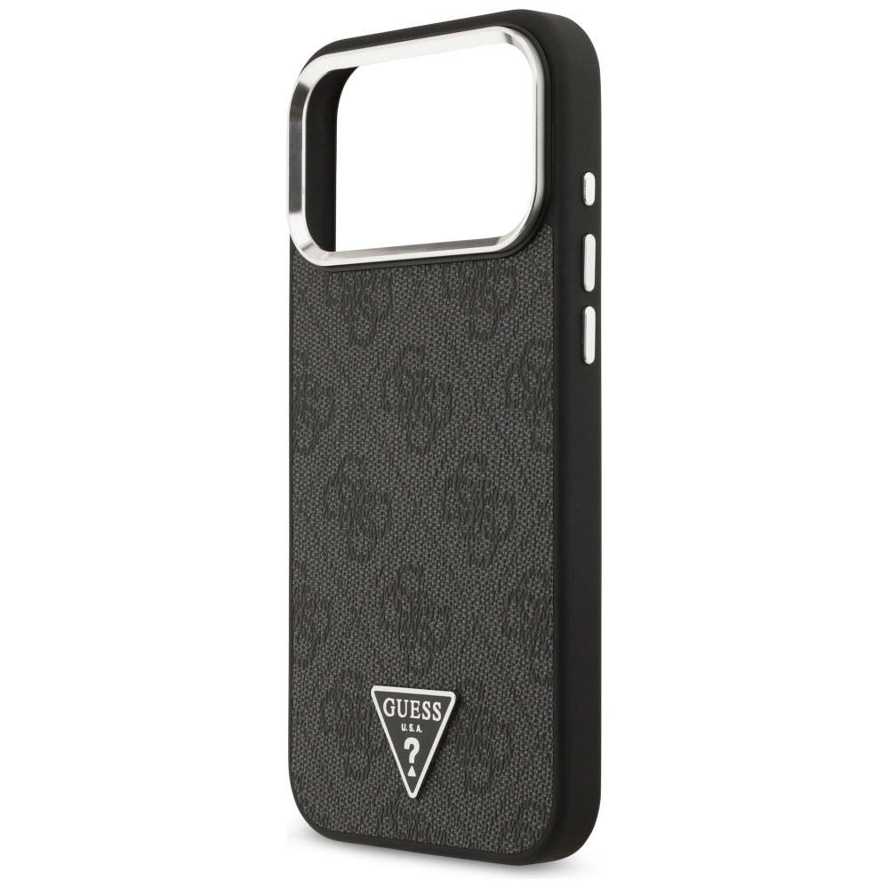 MagSafe Case for Apple iPhone 18 Pro Max / 17 Pro Max, Guess, 4G Triangle Logo, Black