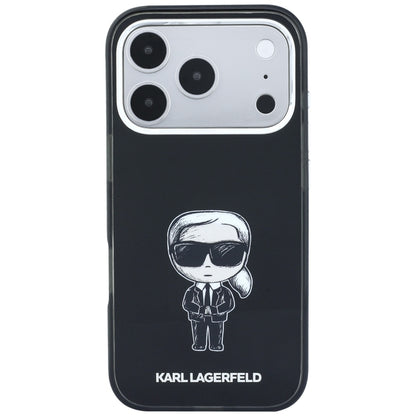 MagSafe Case for Apple iPhone 18 Pro Max / 17 Pro Max, Karl Lagerfeld, IML Ikonik Sketch Print, Black