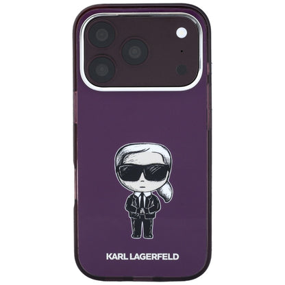 MagSafe Case for Apple iPhone 18 Pro Max / 17 Pro Max, Karl Lagerfeld, IML Ikonik Sketch Print, Burgundy