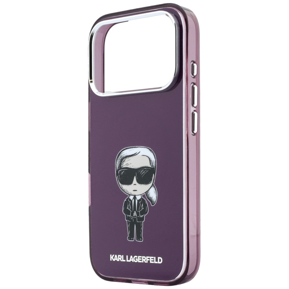 MagSafe Case for Apple iPhone 18 Pro Max / 17 Pro Max, Karl Lagerfeld, IML Ikonik Sketch Print, Burgundy