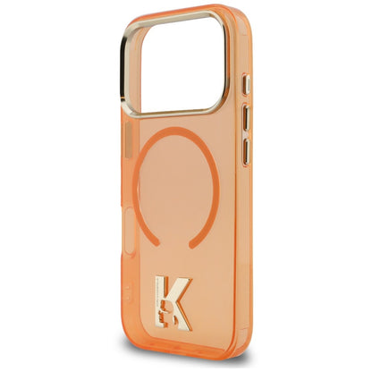 MagSafe Case for Apple iPhone 18 Pro Max / 17 Pro Max, Karl Lagerfeld, IML Karl Head Logo, Orange