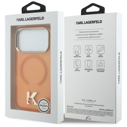 MagSafe Case for Apple iPhone 18 Pro Max / 17 Pro Max, Karl Lagerfeld, IML Karl Head Logo, Orange