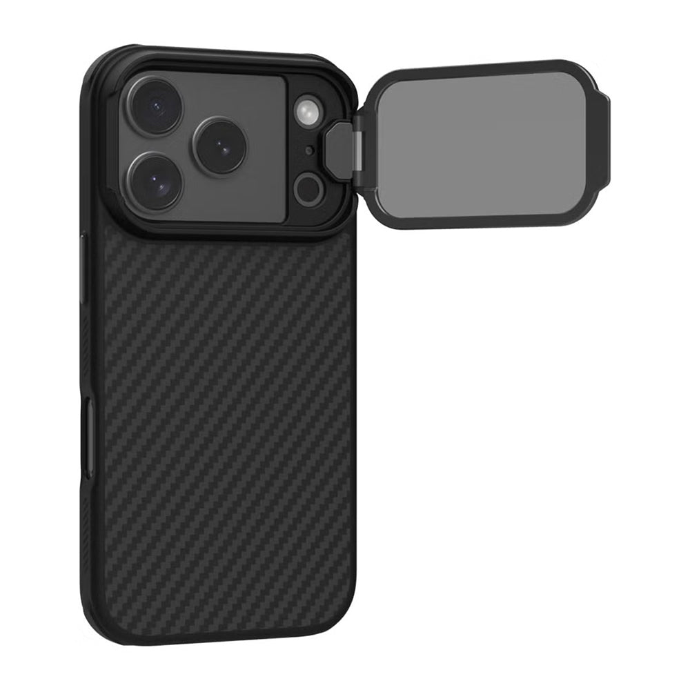 MagSafe Case for Apple iPhone 18 Pro Max / 17 Pro Max, Nillkin, CarboProp with Transparent Black Lens Cover, Black