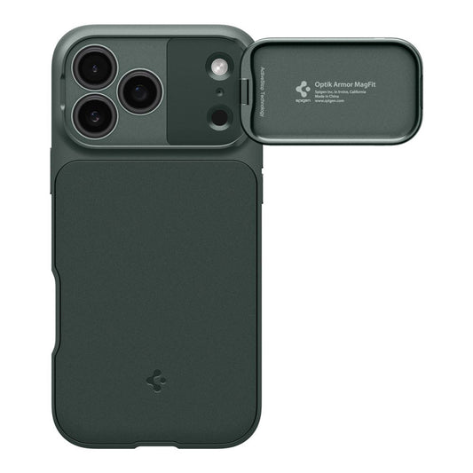 MagSafe Case for Apple iPhone 18 Pro Max / 17 Pro Max, Spigen, Optik Armor, Green ACS09901
