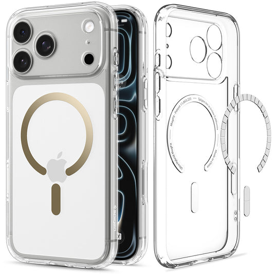 MagSafe Case for Apple iPhone 18 Pro Max / 17 Pro Max, Spigen, Ultra Hybrid, Transparent Gold ACS12120