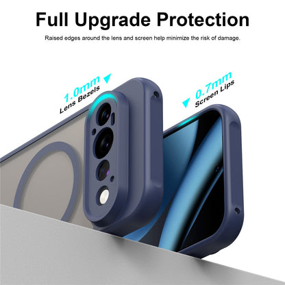 MagSafe Case for Google Pixel 11 Pro, Techsuit, HaloFrost II, Navy Blue