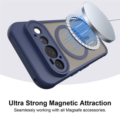 MagSafe Case for Google Pixel 11 Pro, Techsuit, HaloFrost II, Navy Blue