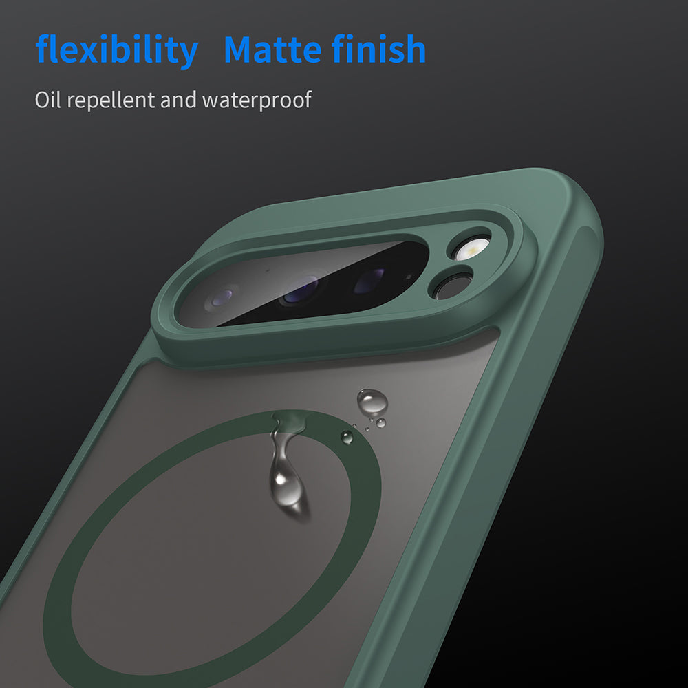 MagSafe Case for Google Pixel 9 Pro, Techsuit, HaloFrost II, Green
