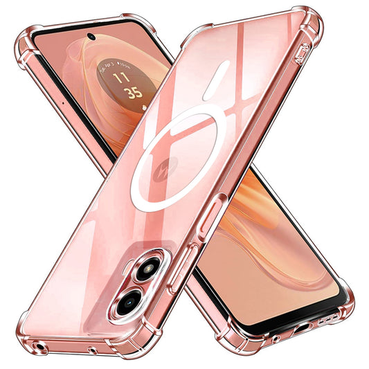 MagSafe Case for Motorola Moto G04s / E14 / G04 / G24, Techsuit, Shockproof, Transparent
