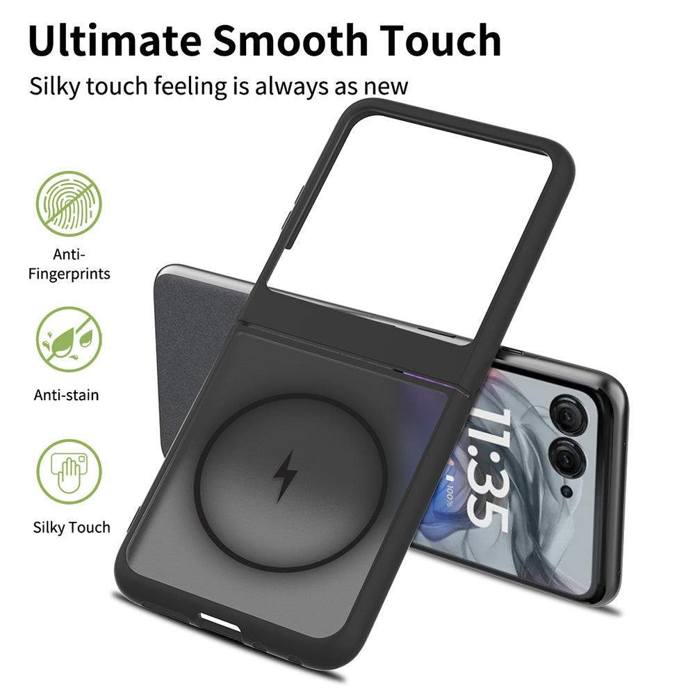 MagSafe Case for Motorola Razr 70 / Razr 60, Techsuit, PureFrost, Satin Black