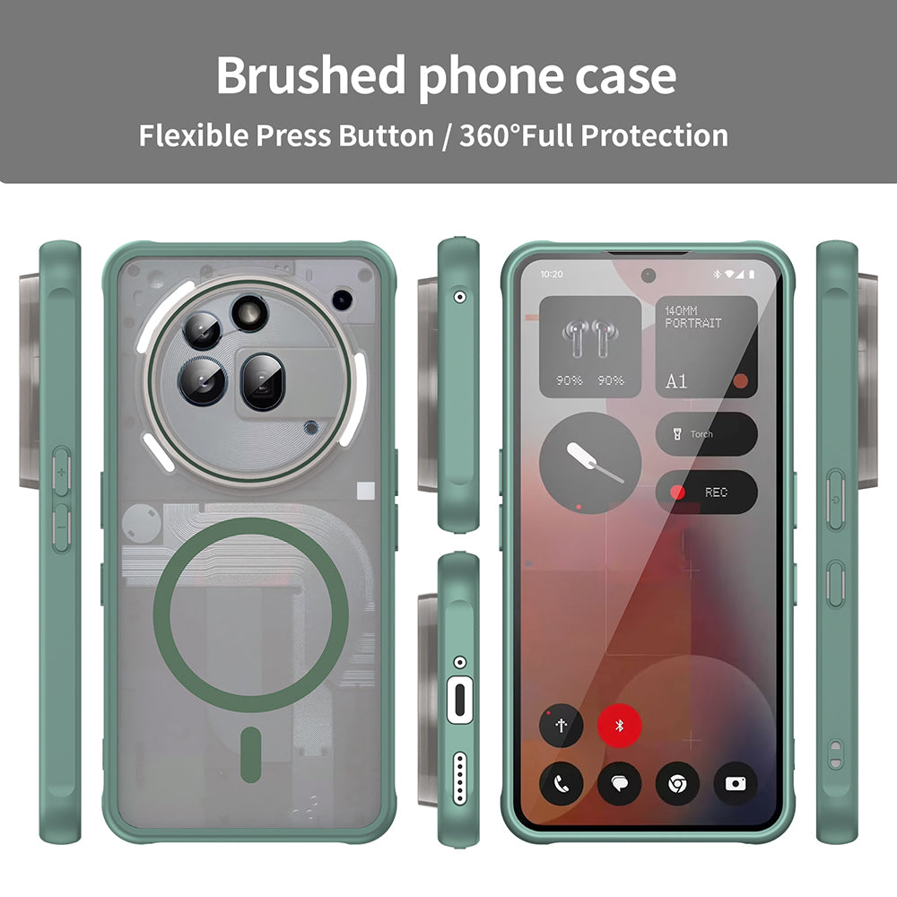 MagSafe Case for Nothing Phone (3a) Pro, Techsuit, HaloFrost II, Green