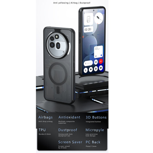 MagSafe Case for Nothing Phone (3a) Pro, Techsuit, PureFrost, Black