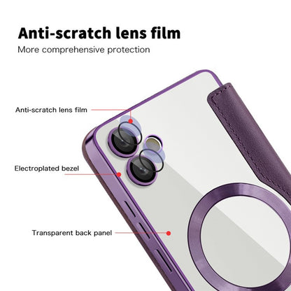 MagSafe Case for Samsung Galaxy A05 A055, Techsuit, SmartMag Book, Purple