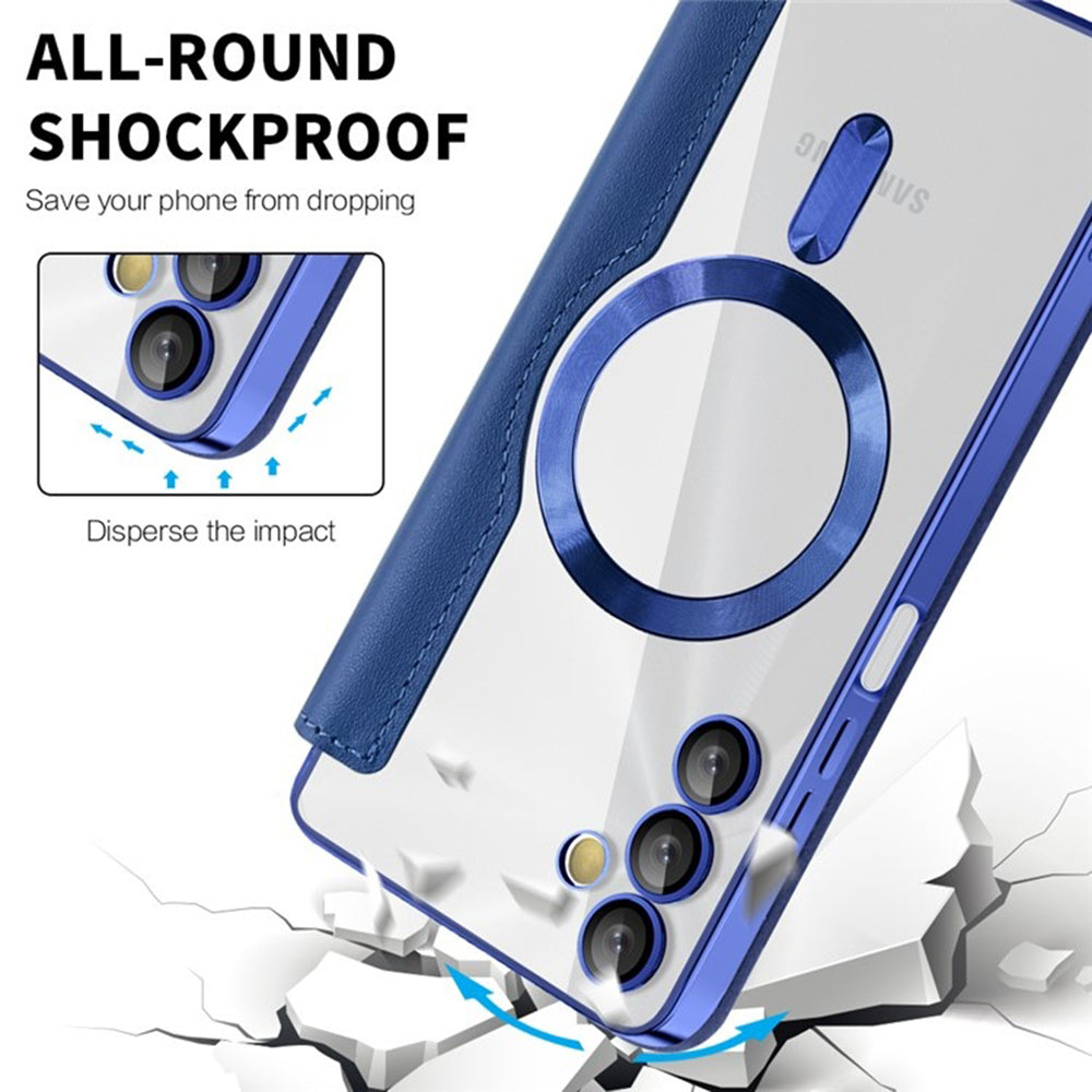 MagSafe Case for Samsung Galaxy A05s A057, Techsuit, SmartMag Book, Blue