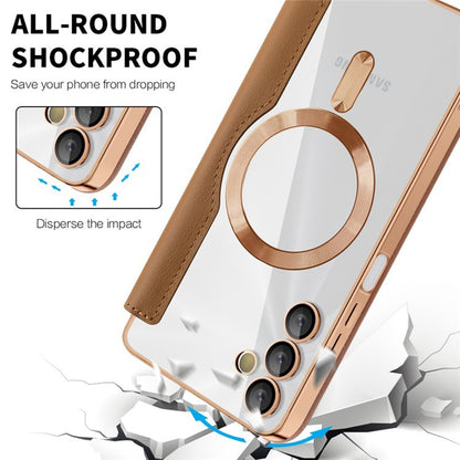 MagSafe Case for Samsung Galaxy A05s A057, Techsuit, SmartMag Book, Brown